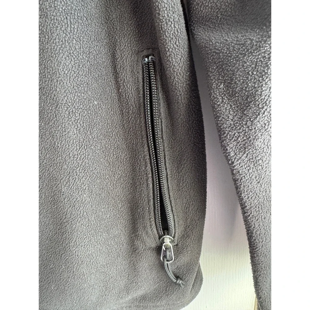 The North Face Men's Medium Black Full Zip Fleece Jacket Outdoor Zip Pockets